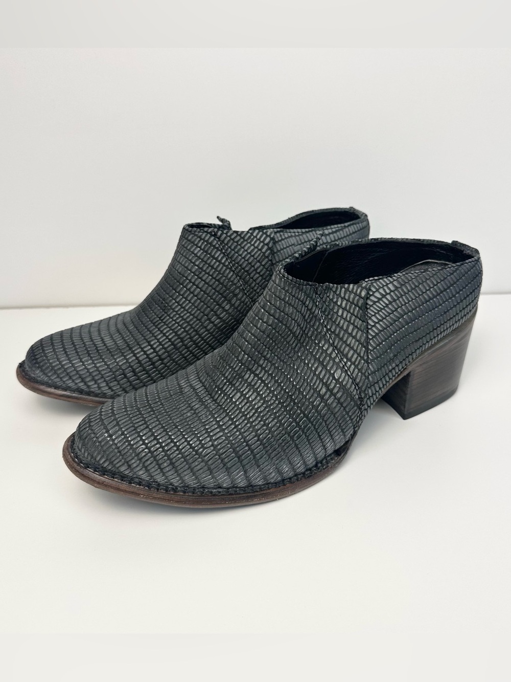 Freebird Shae Ankle Mules Reptile